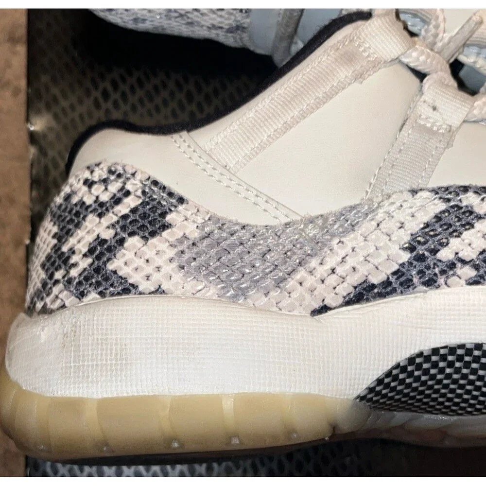 NIKE Air Jordan 11 Retro Low “Light Bone Snakeskin” Youth Size 5.5y
